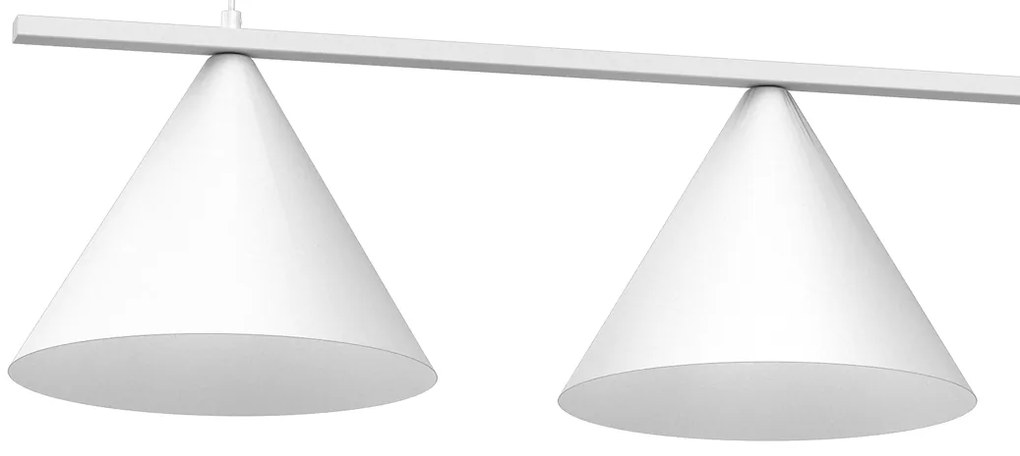 Závesné svietidlo Capital, 3x biele kovové tienidlo, (fi 30cm), w