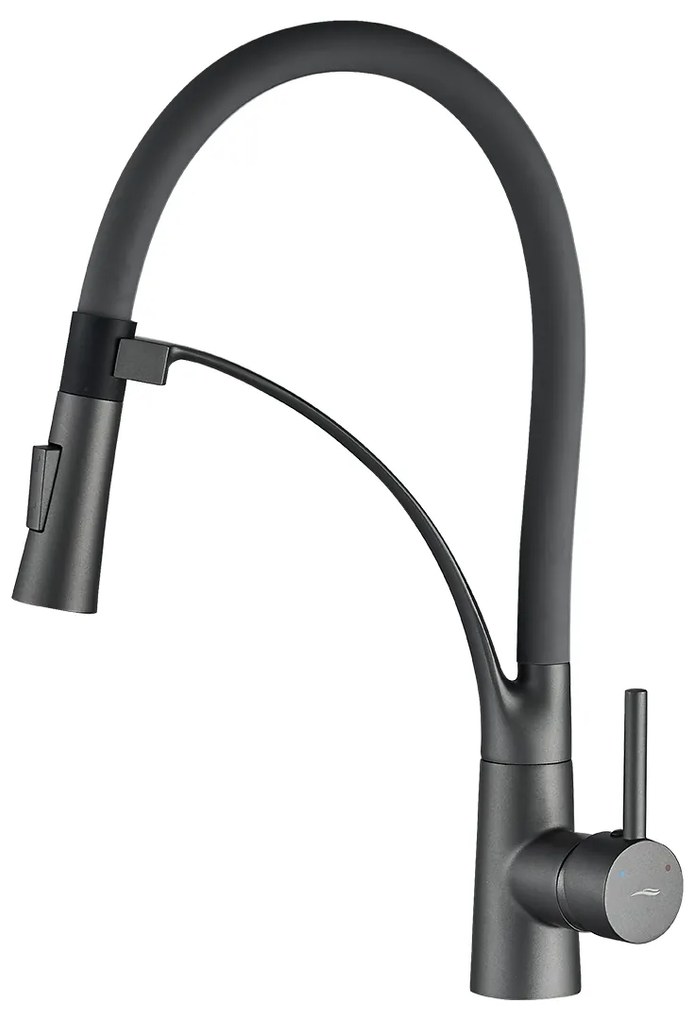 Kuchinox Olor, vysoká drezová batéria s elastickým ramenom, grafitová, LAV-BKR_978D