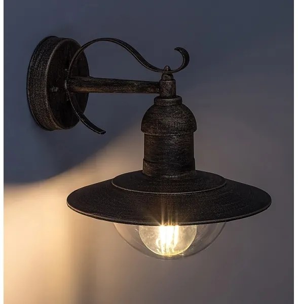 Brilagi - Vonkajšie nástenné svietidlo MOLDE 1xE27/60W/230V IP44 bronzová/patina