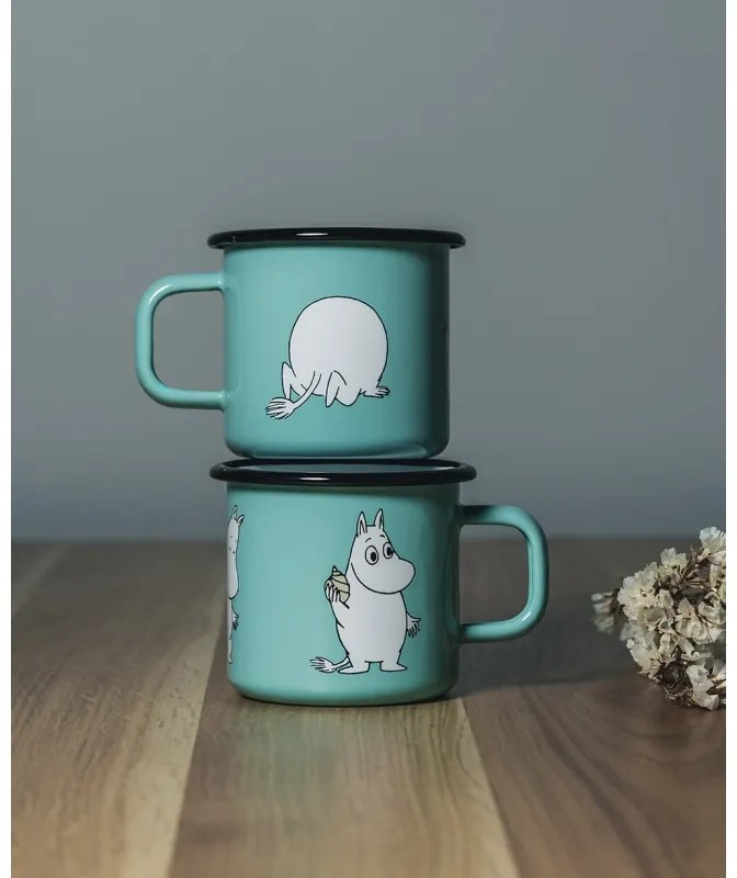 Hrnček Moomin 0,37l, smalt /mätový