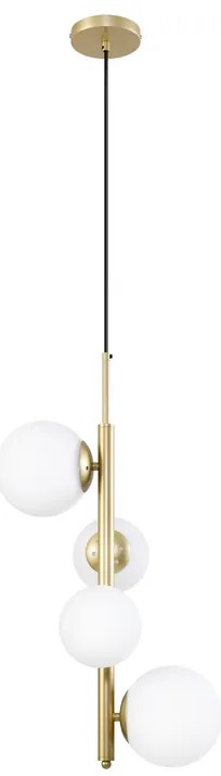 Candellux Mosadzný závesný luster Cordel pre žiarovku 4x G9 34-01559