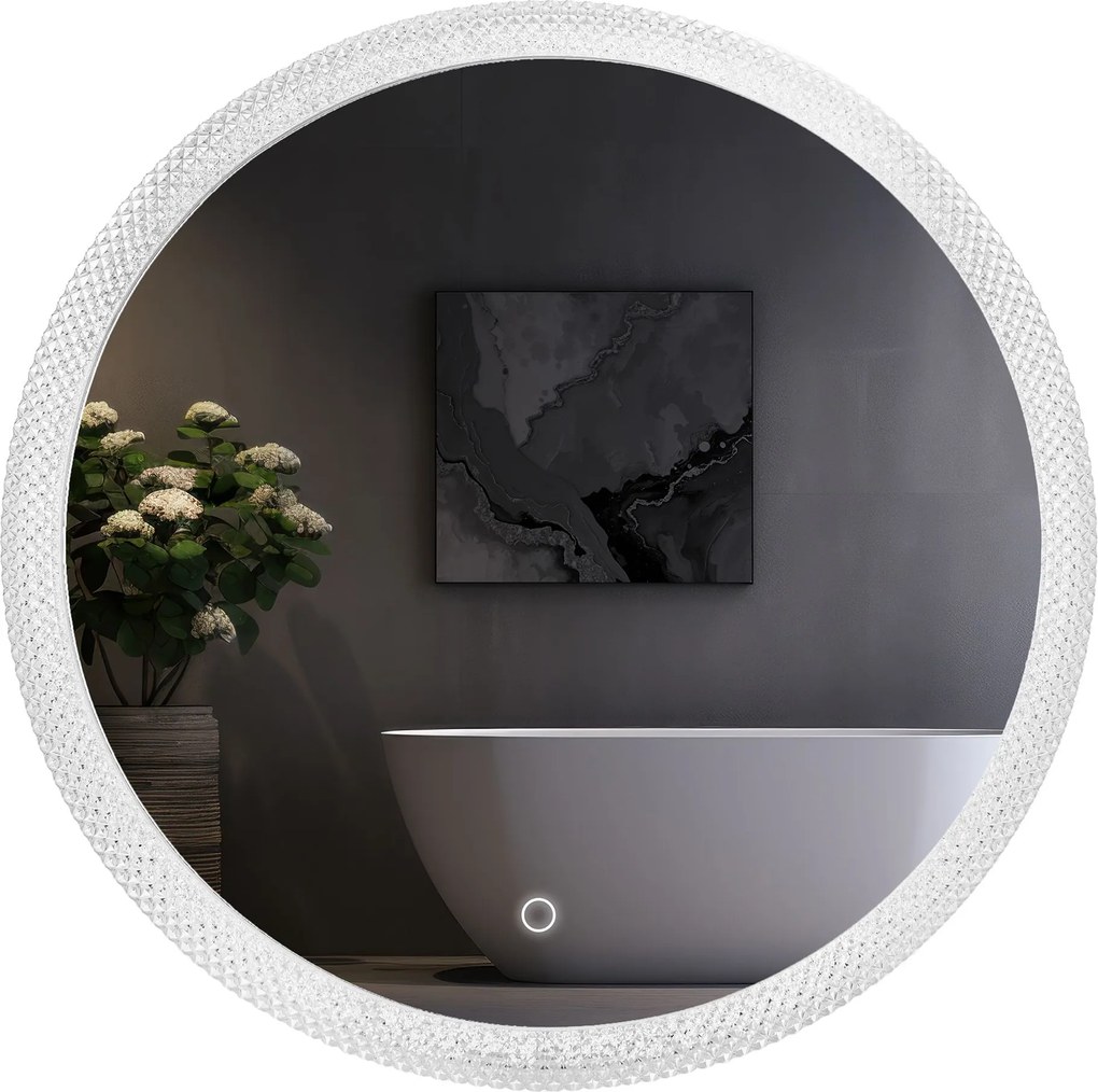 Rea Zrkadlo ⌀60 cm s regulovateľným LED osvetlením HOM-01501