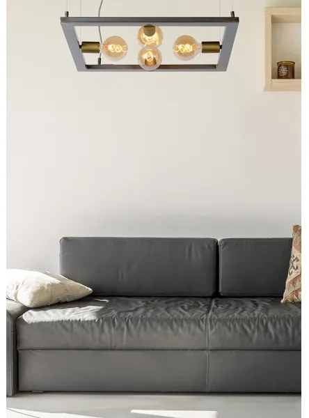 Lucide 73403/04/18 - Luster na lanku THOR 4xE27/60W/230V