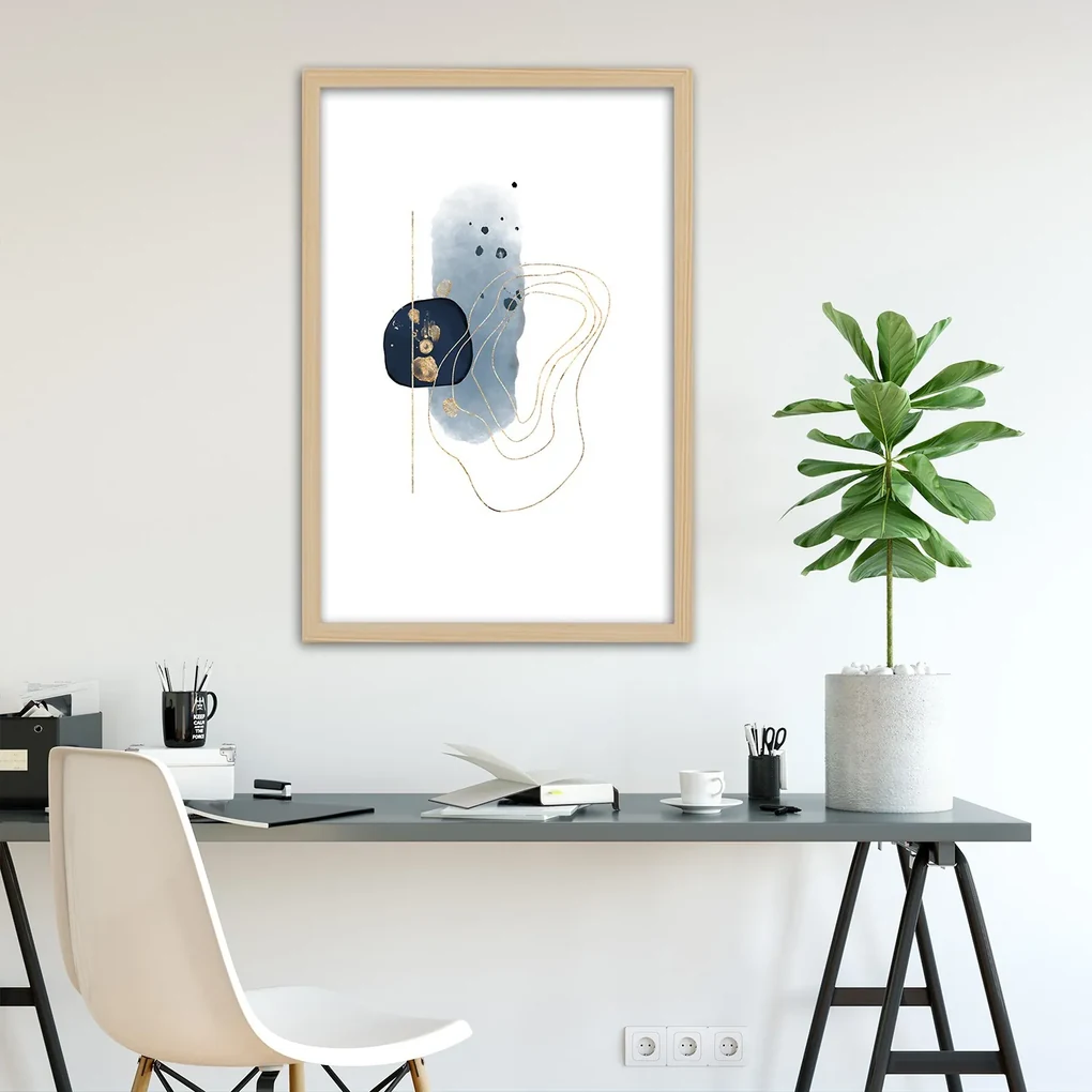 Gario Plagát Tvary a línie abstraktné Farba rámu: Bez rámu, Rozmery: 40 x 60 cm