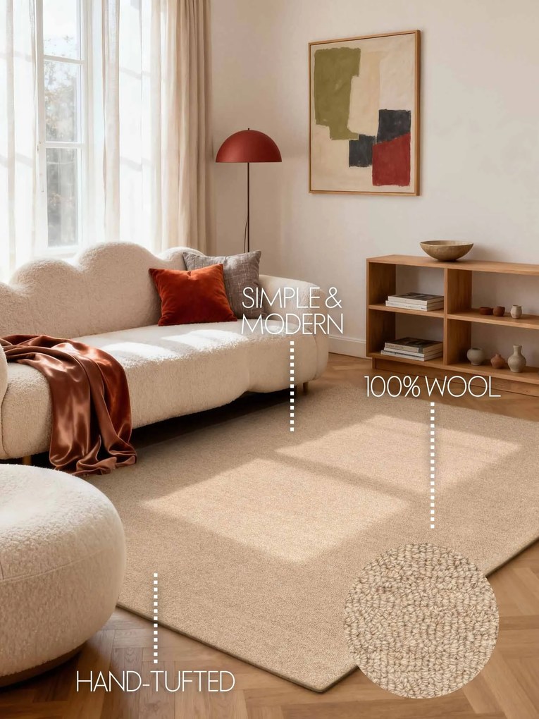 ELLE Decoration, Kusový koberec Puristic Knots 106320 Beige z kolekce Elle, 140x200, béžová, obývacia izba