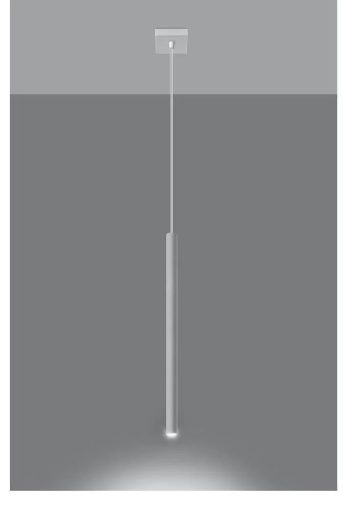 Biele závesné svietidlo Sollux Fideus Single