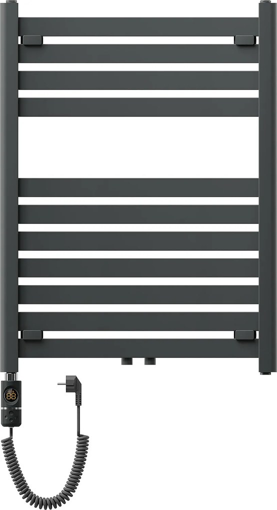 Mexen Uran, elektrické vykurovacie teleso 800x600 mm+ vykurovacia tyč 600 W, antracitová, W105-0800-600-2600-66