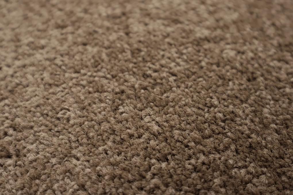Vopi koberce Kusový koberec Eton hnedý 97 kruh - 100x100 (priemer) kruh cm