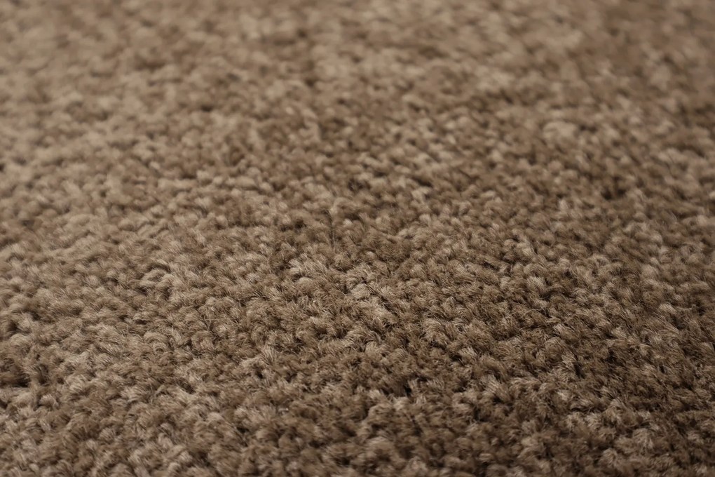 Vopi koberce Kusový koberec Eton hnedý 97 kruh - 200x200 (priemer) kruh cm