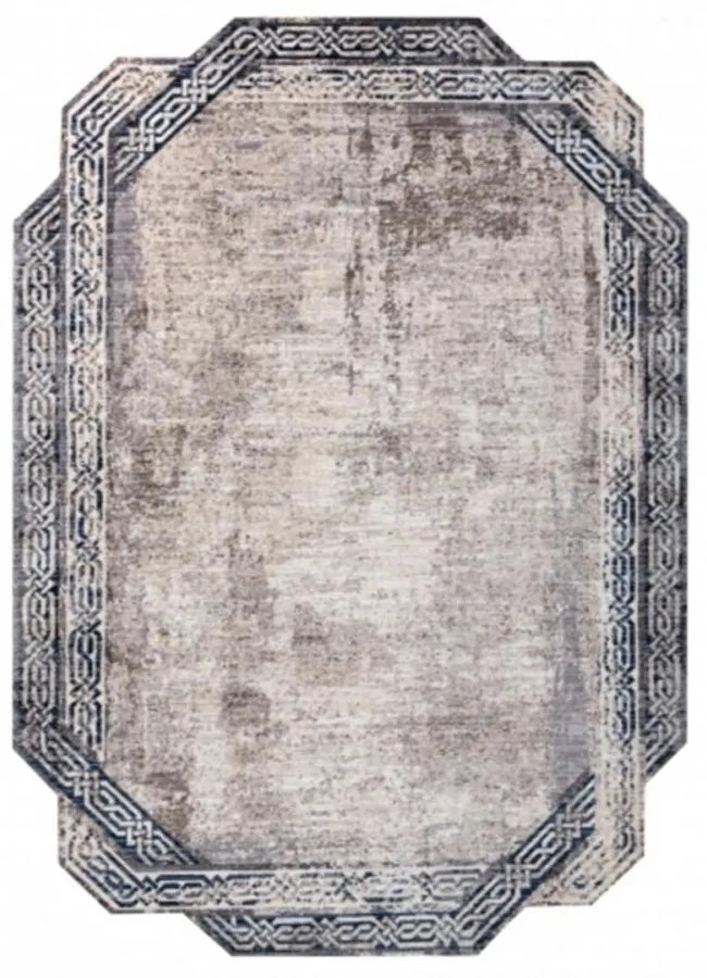 Kusový koberec Rám sivomodrý 195x290cm
