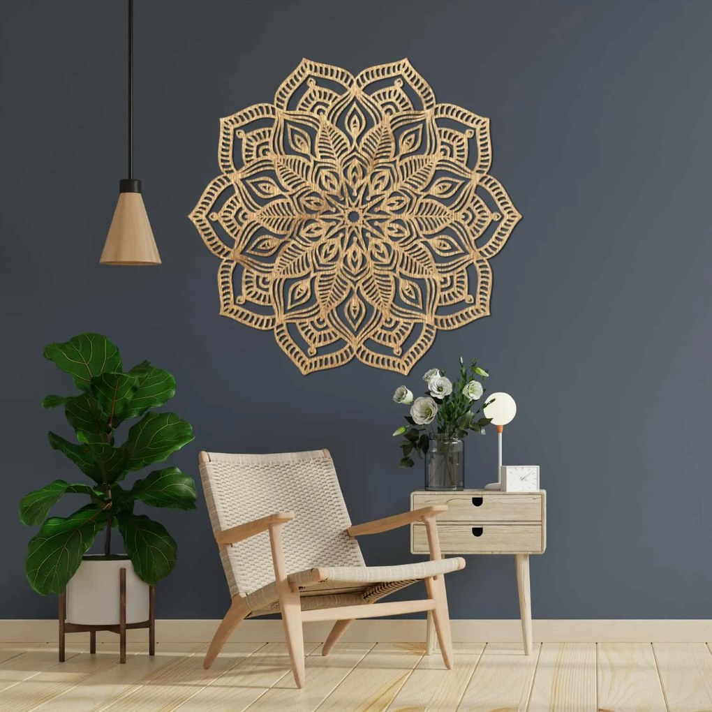 Drevená mandala na stenu | COUNESS: Preglejka Topoľ - Honey 3071 20 cm 4467-93091 PR0541