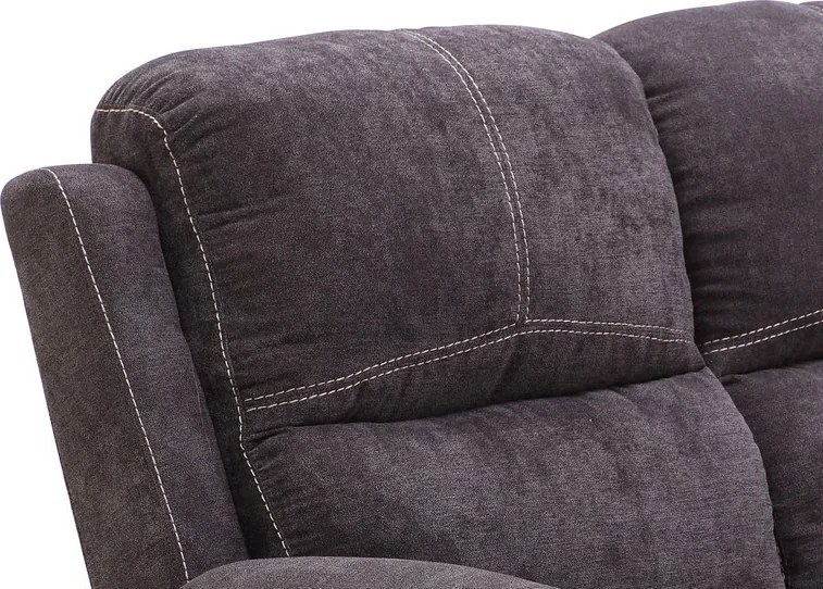 Dvojsedák Fortuna,šedá látka, funkcia polohovanie