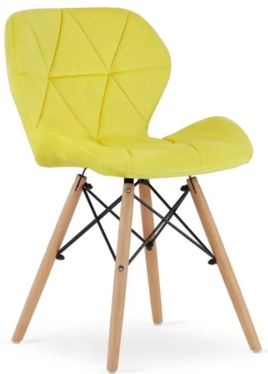 Jedálenská stolička SKY žltá - škandinávsky štýl