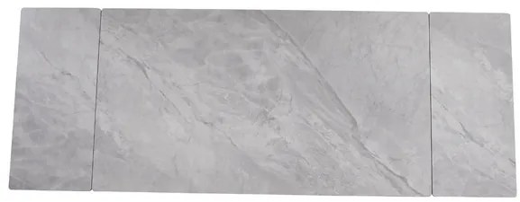 Stôl MATEO 160–240 cm sivý mramor/čierna