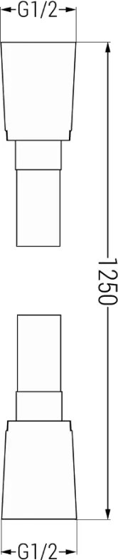 Mexen príslušenstvo, Sprchová hadica 125 cm, hladký povrch, chróm, 79425-00