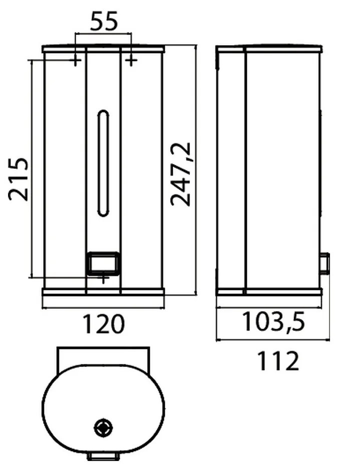 Emco System 2 - Dávkovač tekutého mydla, chróm 352100104