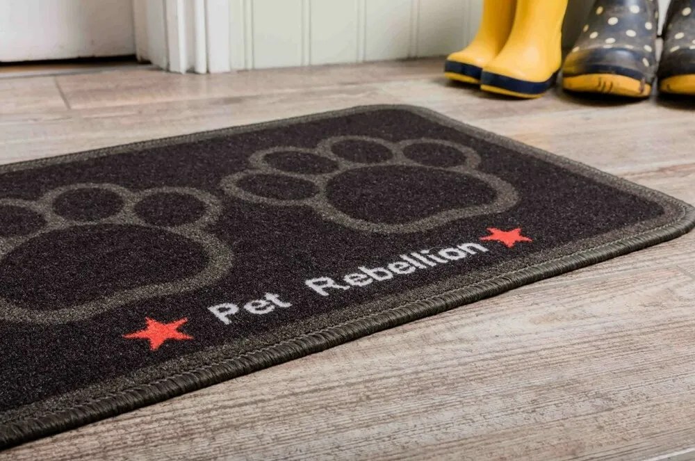 PET REBELLION Dinner Mate Čiernočierna podložkapod misku, 40 x 60 cm