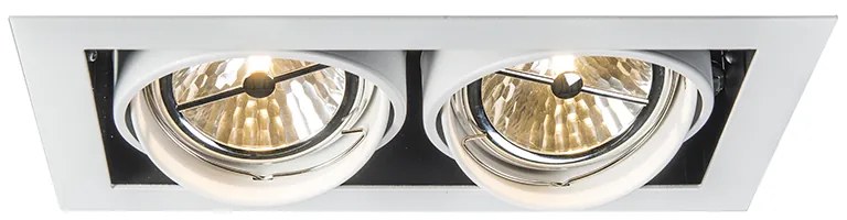 Sada 6 zapustených bodových svetiel biela AR111 nastaviteľné 2-svetlá - Oneon