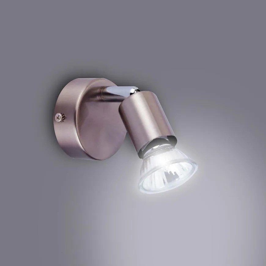 Nástenné bodové svietidlo GU1001J-1R Saténový chróm K1