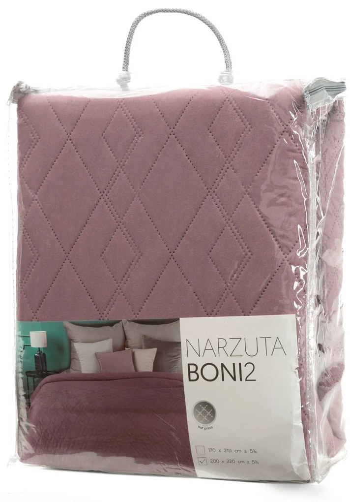 PREHOZ NA POSTEĽ BONI2 200X220 CM STARORUŽOVÁ