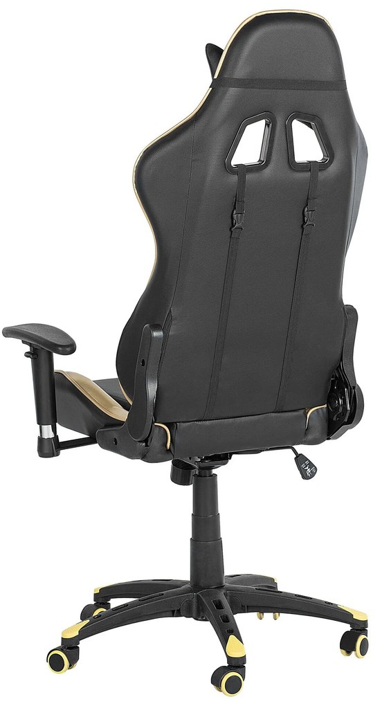 Kancelárska stolička čierna/zlatá KNIGHT  Beliani