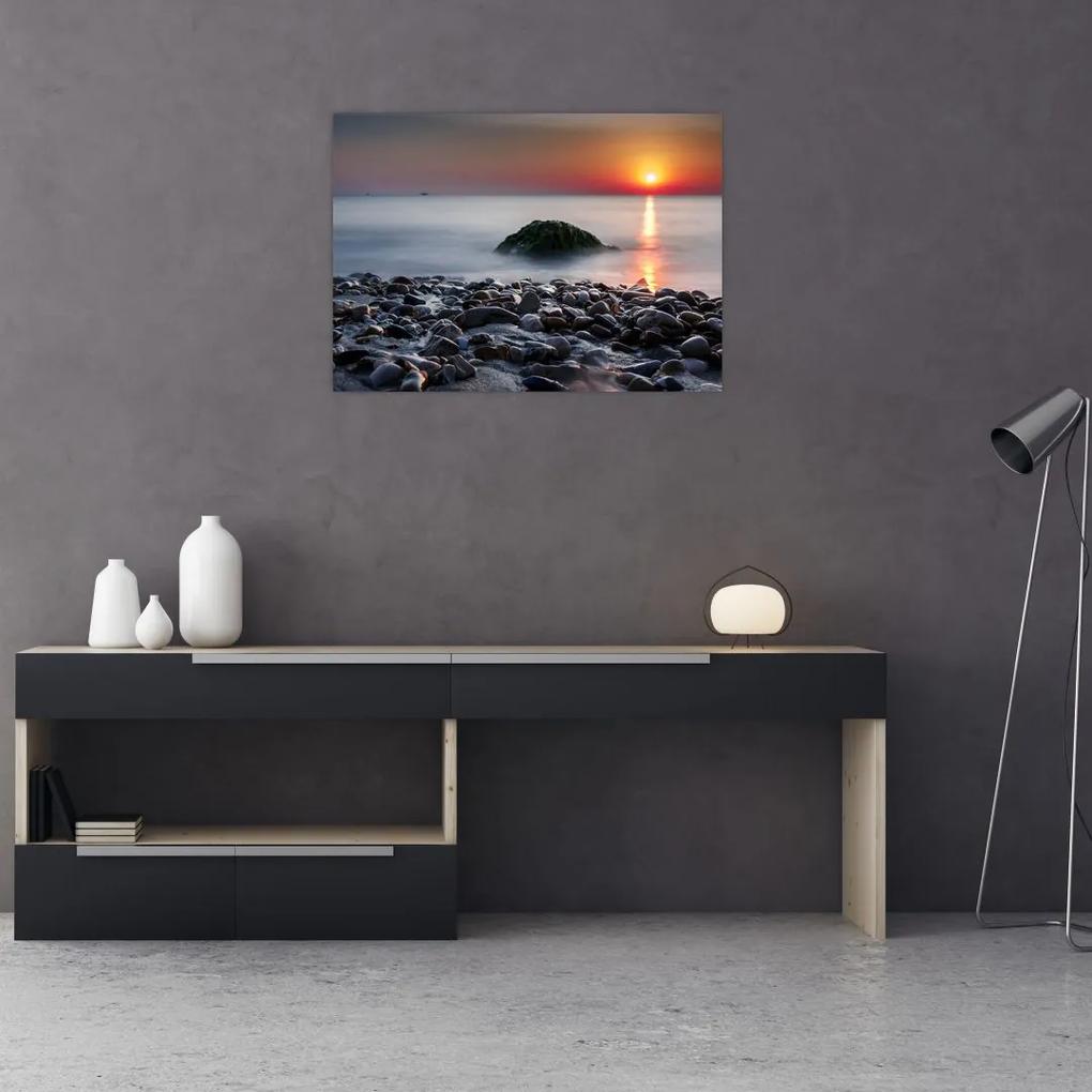 Sklenený obraz - Na pobreží (70x50 cm)