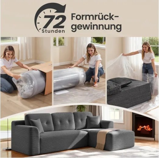 Modulárna rohová sedačka LCS184GN01 sivá