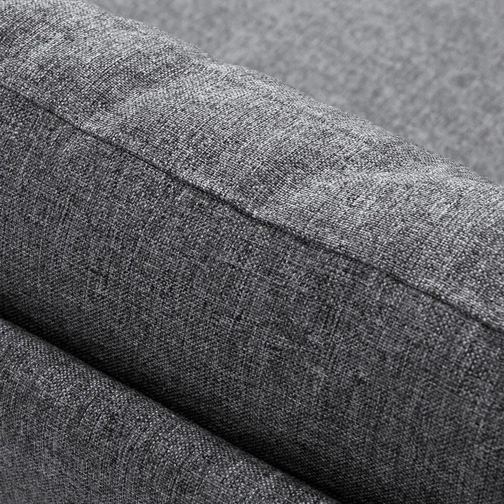 Sivé kreslo s opierkou na ruky na pravej strane a odkladacou doskou Balcab Home Martha