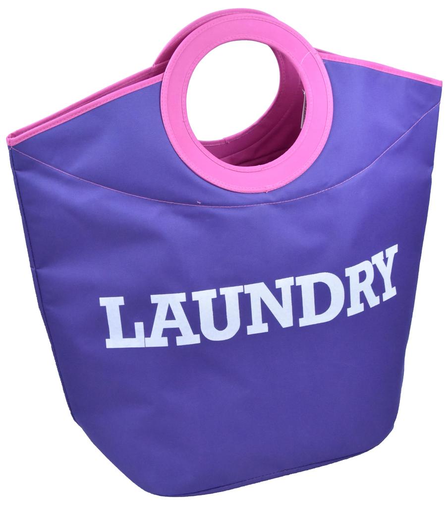 Textilní koš na prádlo LAUNDRY lila