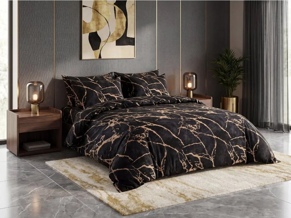 Obliečky z mikrovlákna OBSIDIAN čierne Rozmer obliečky: 70 x 80 cm | 140 x 200 cm