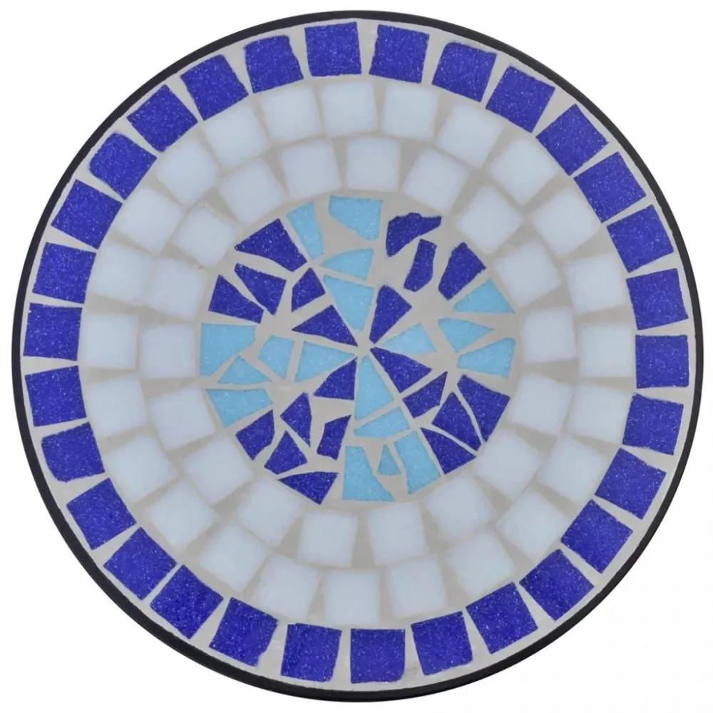Mozaikový stolík na kvety keramika Dekorhome Tehlová