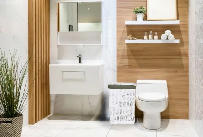 Prútený kôš na bielizeň 72 l biely / sivý