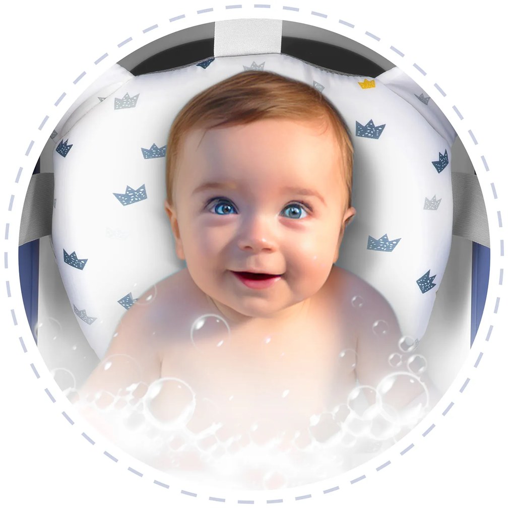 Detský vankúš do vane Ricokids biely a modrý