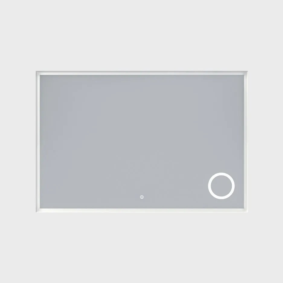 Erga Luna, LED zrkadlo 120x80cm s kozmetickým zrkadlom 3x zväčšenie, 3105 lm, 6500K, predné/zadné osvetlenie, ERG-V01-124-1280-00