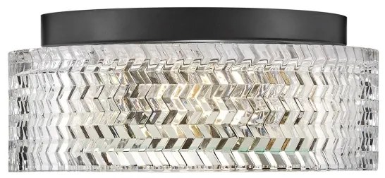 Hinkley HK-ELLE-F-S-BK - Stropné svietidlo 2xE27/60W/230V pr. 30,5 cm čierna