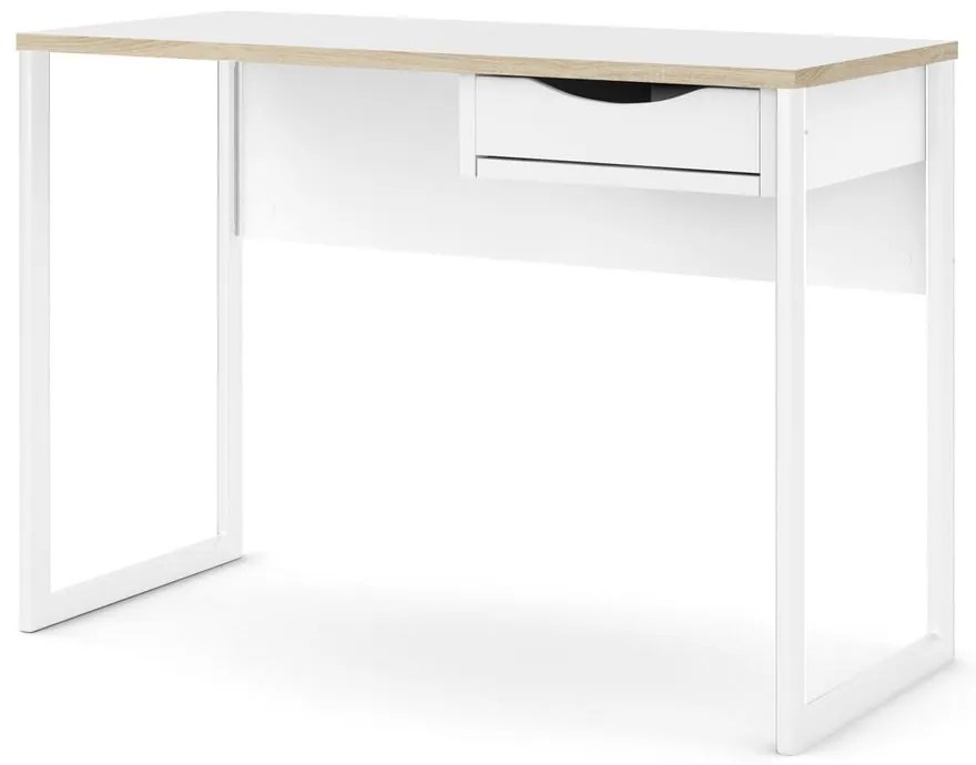 Biely pracovný stôl Tvilum Function Plus, 110 x 48 cm