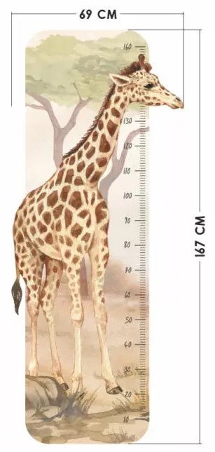 Nálepka mierka rastu Žirafa