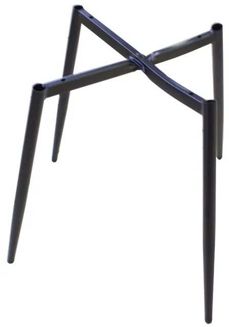 Dekorstudio Zamatová jedálenská stolička KARO tmavo modrá - čierne nohy