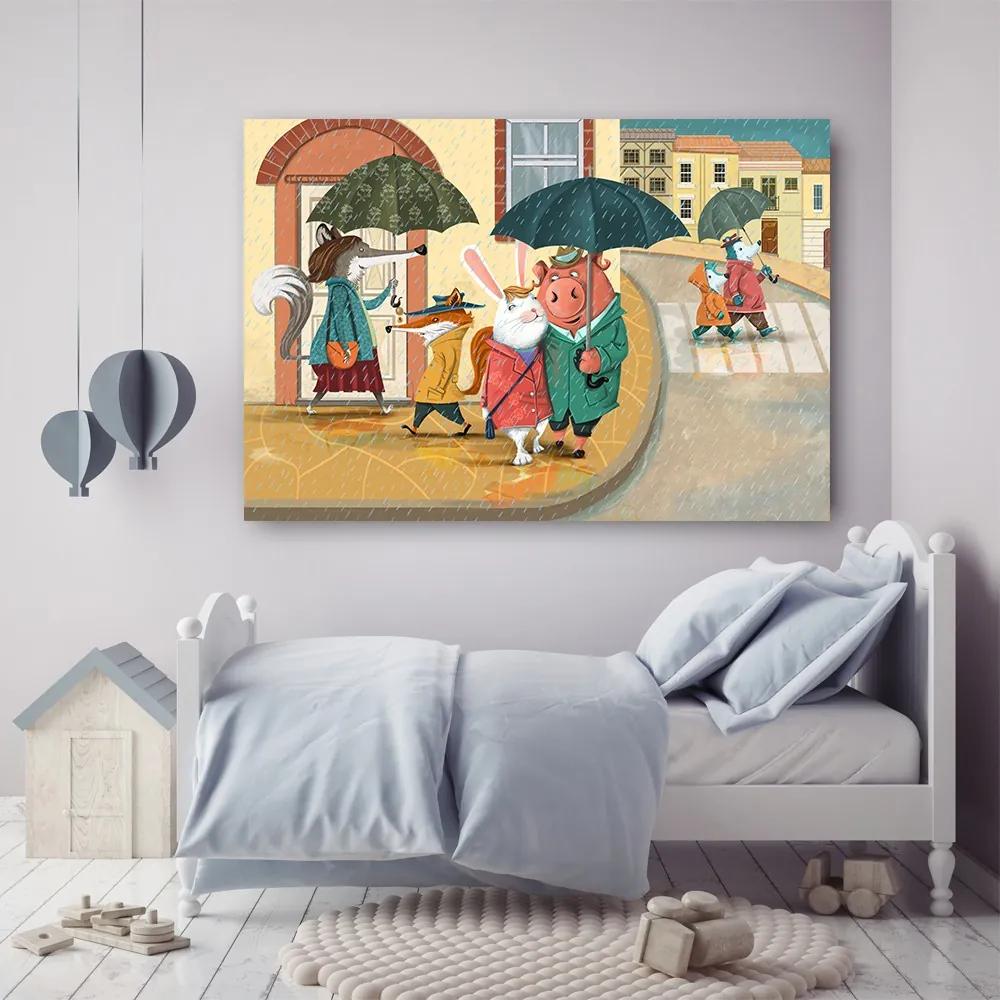 Gario Obraz na plátne Dážď v meste zvierat - Gustavo Gabriel San Martin Rozmery: 60 x 40 cm