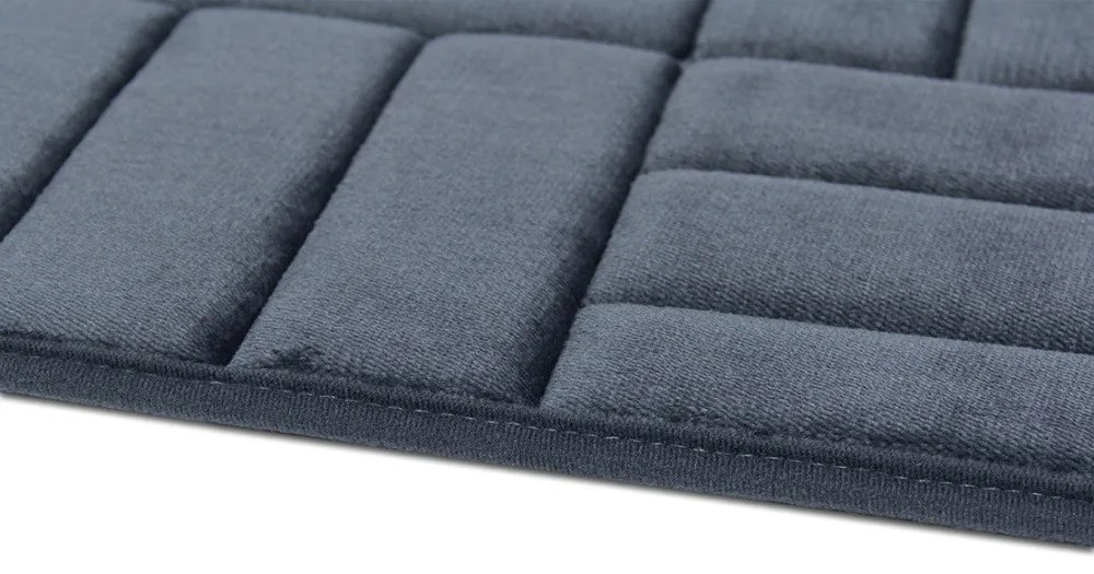 BO-MA, Protišmyková kúpeľňová predložka 3D 667 dark grey, 50x80, šedá, kúpeľňa