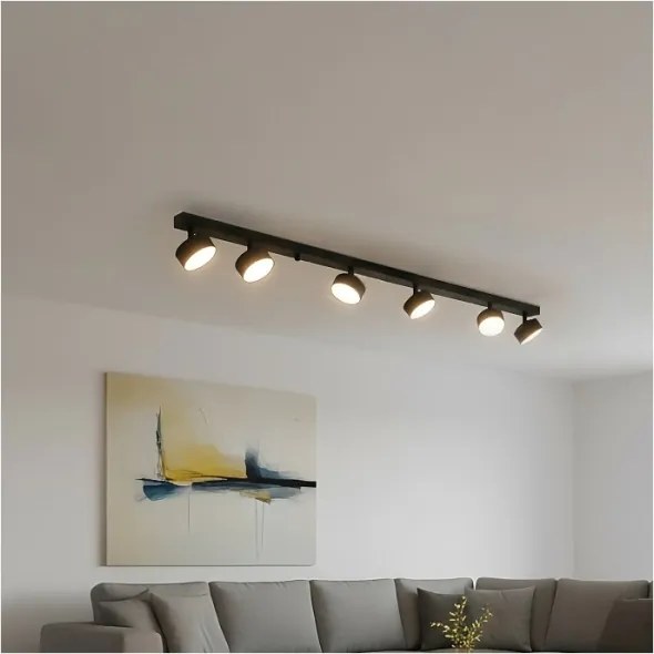 Bodové svietidlo LUNVIGO 6xGX53/35W/230V čierne