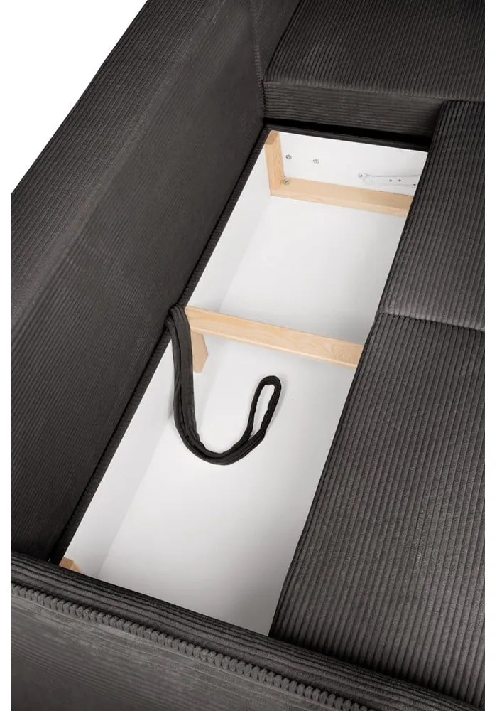 Sivá menčestrová rozkladacia rohová pohovka (pravý roh) Tori – Bonami Selection