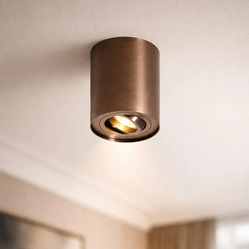 Sada 4 moderných stropných bodových svetiel tmavý bronz otočné a naklápacie - Rondoo Up