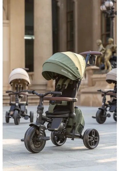 QPlay - Detská trojkolka 7v1 COMFO MAX zelená