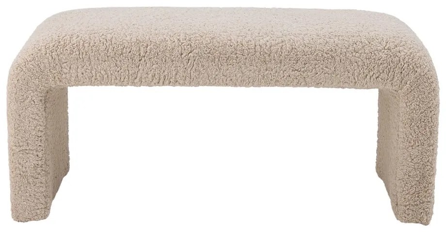Krémová lavica z textílie buklé Bobbie – Bloomingville