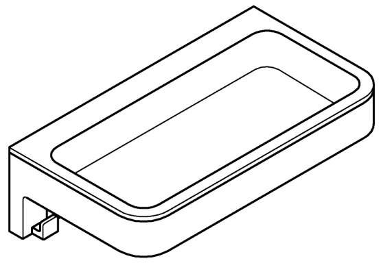 GROHE 41107000 - Sprchová polica START CUBE 20 cm lesklý chróm