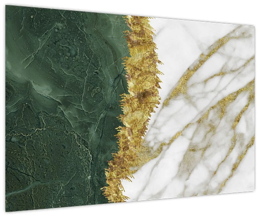 Obraz - Zelený mramor N⁰1 (90x60 cm)