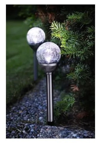 Súprava 2 záhradných svietidiel Star Trading Balls, výška 26,5 cm