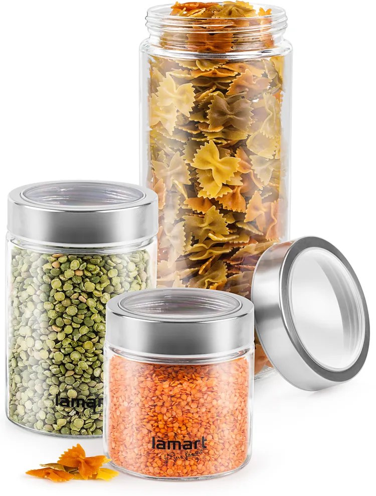 Set 3 okrúhlych dóz LAMART CAN LT6010