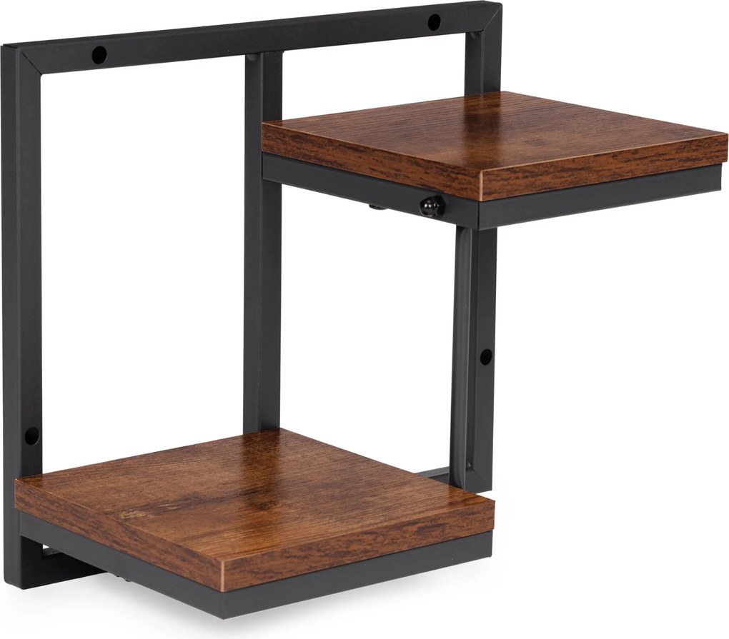 Nástěnný stojan na květiny MELODY 28x33 cm hnědý/černý